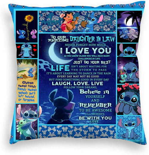 Anime Figure Disney Stitch Double Sided Print Pillowcase Kawaii Stitch