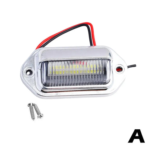 2PCS 6 LED Car License Number Plate Light For SUV Truck Trailer Van