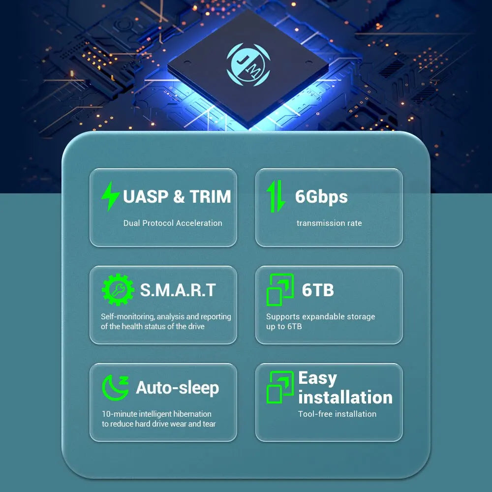 UnionSine MicroB USB3.0 2.5inch External Storage HDD Case SATA 5Gbps