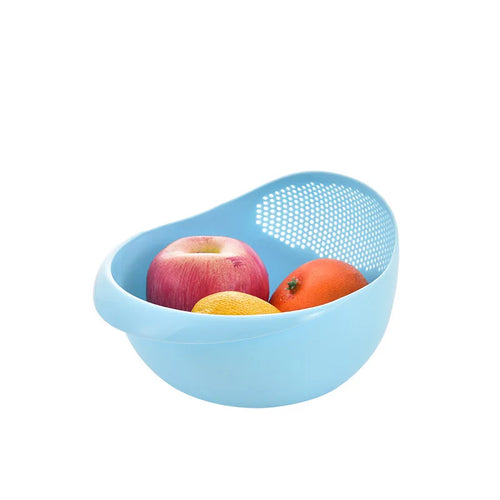 1pcs MULTIFUNCTIONAL RICE WASHER AND STRAINER BOWL Food Grade Plastic