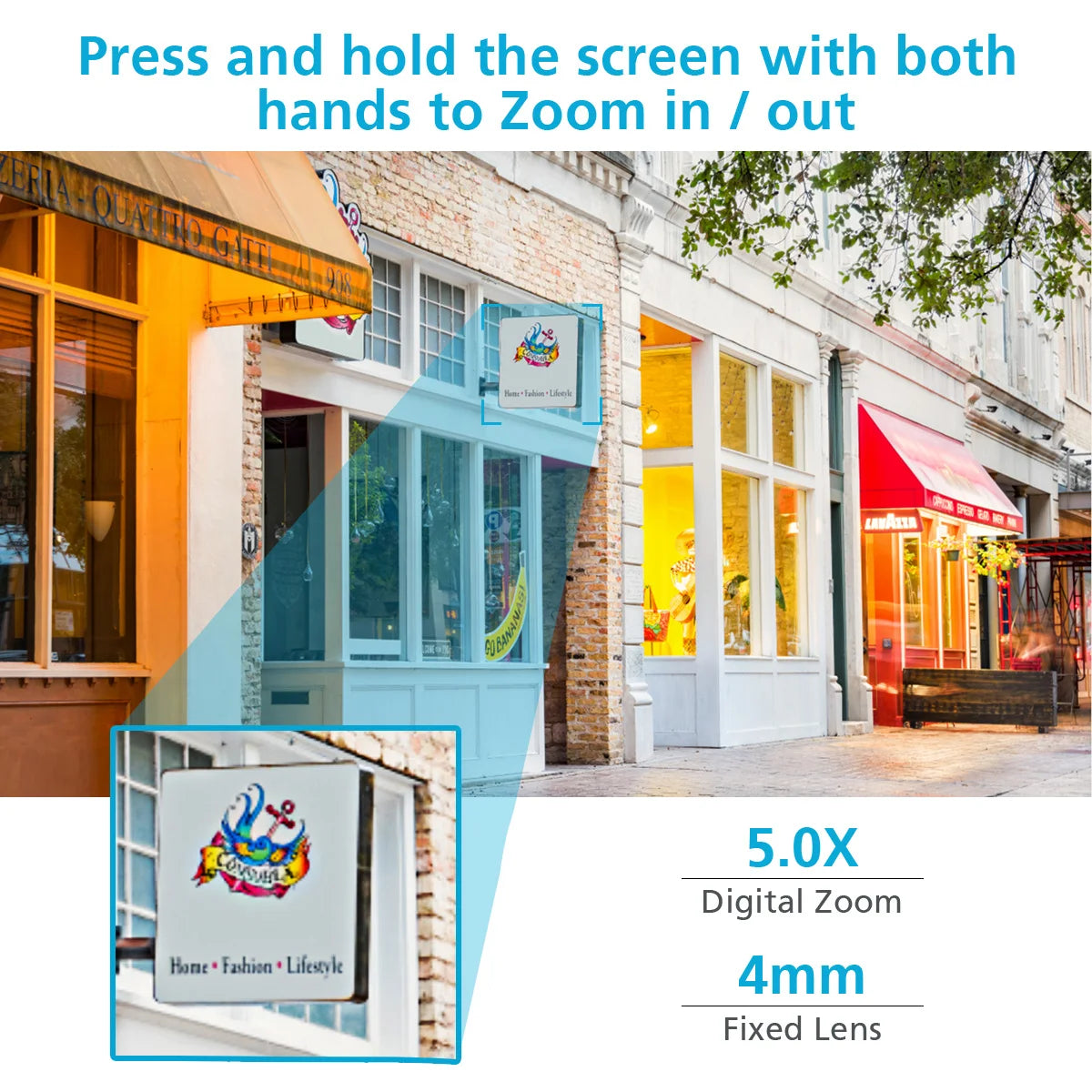 Hiseeu 8MP 4K PTZ Wifi Camera with Dual Lens Dual Screens AI Human