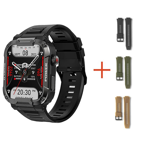 Military Smart Watch Men GPS Tracker Bluetooth Call Fitness Waterproof