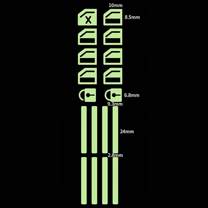 18 pcs/set Luminous Automobile Interior Stickers Universal Car Windows