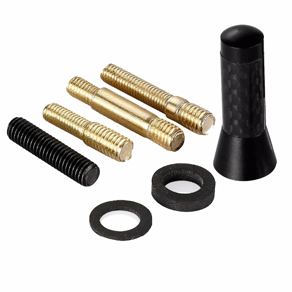 Brand New Carbon Fiber Screw Metal Short Stubby Mast Antenna Car