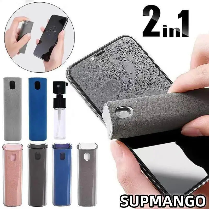 Q2 Microfiber Screen Cleaner Spray Bottle Set Mobile Phone Ipad