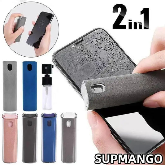 Q2 Microfiber Screen Cleaner Spray Bottle Set Mobile Phone Ipad