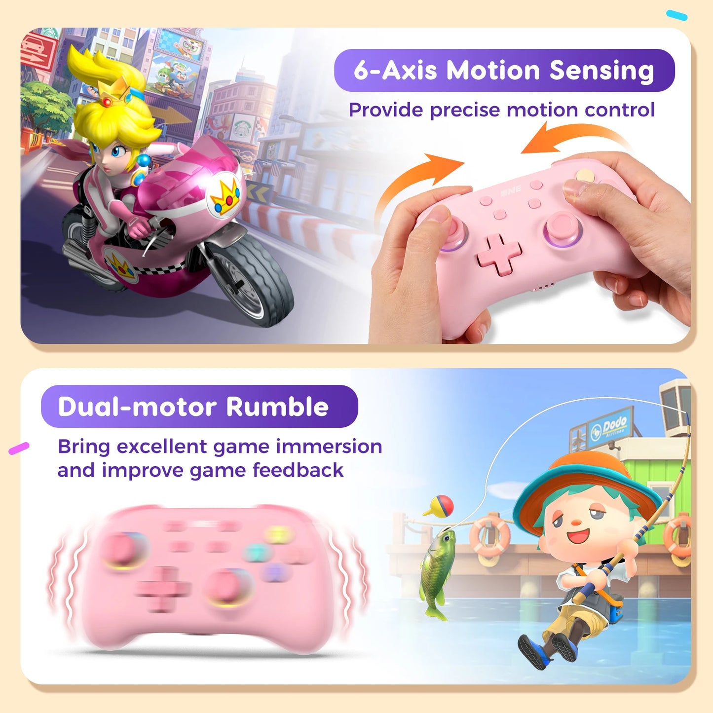 IINE Candy Pop Mini Controller Support NFC Function Turbo&Macro