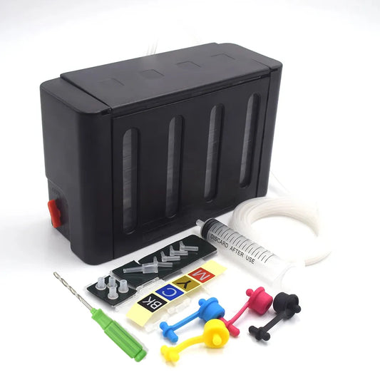 4 Color Printer Empty Tank Box Replacement Kit DIY CISS Refill Case