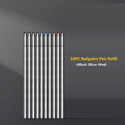 4 In 1 Multifunction Luxury Pen, 0.7mm 3 Color Ballpoint 0.5mm