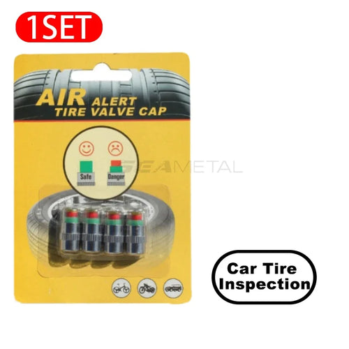 SEAMETAL 4pcs Car Tire Pressure Indicator Tire Pressure Gauge Alert