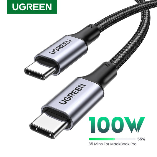 UGREEN 100W USB Type C To USB C Cable For Macbook iPad Samsung Xiaomi