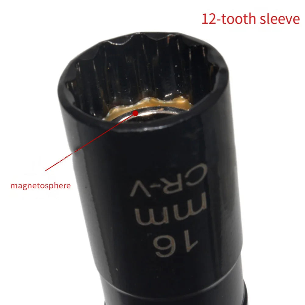 2pcs Spark Plug Socket Wrench Adapter 14mm16mm Universal Joint With