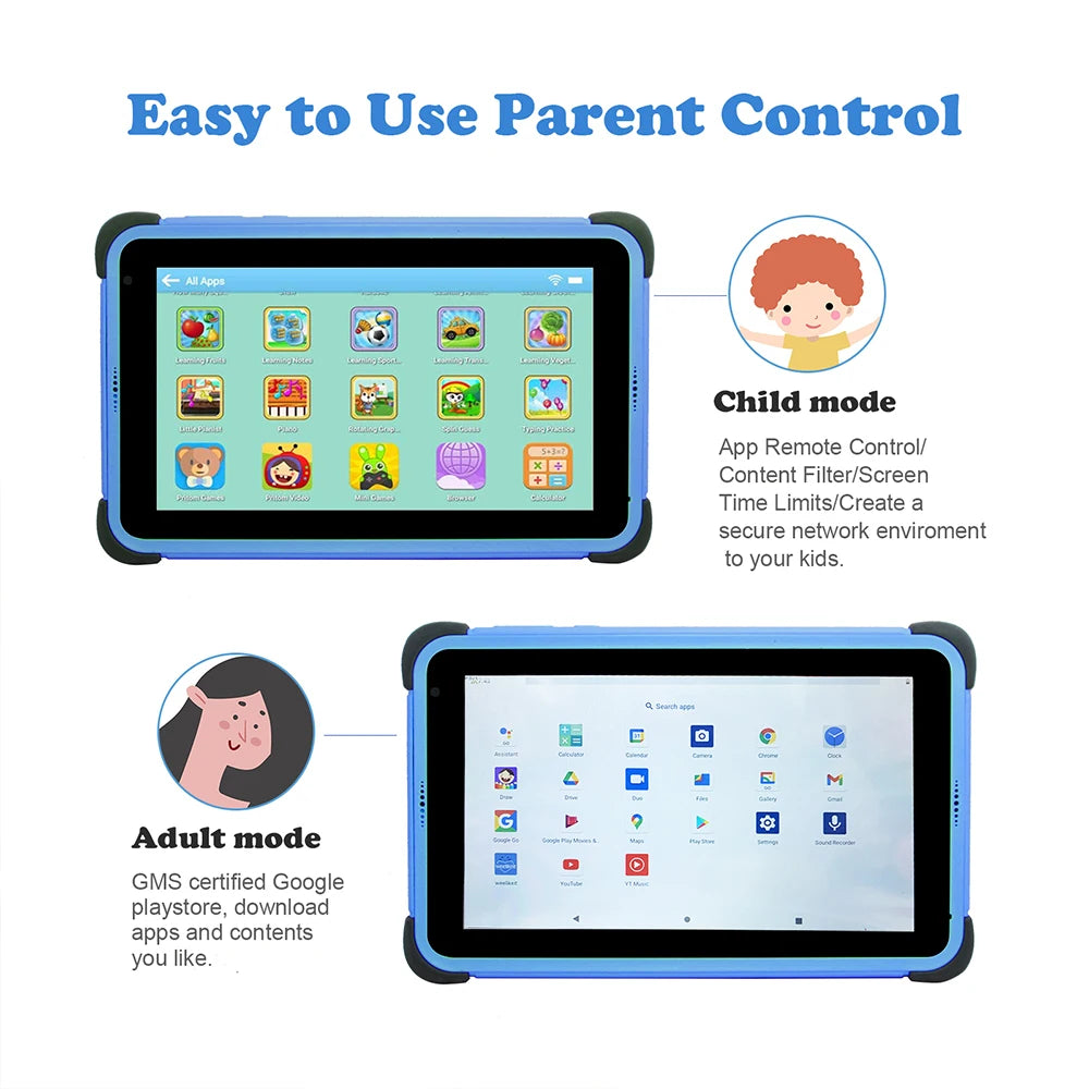 Used Tablets 7'' Android 11 Children Tablet  2GB 32GB 4-Core Tablet