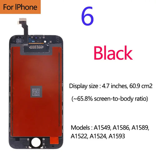 AAA+++ Quality For iPhone 5 5s 5c 6 7 LCD Display Touch Screen For 6s