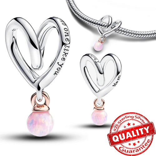 New Arrival 925 Sterling Silver Love You Mom Entwined Infinite Hearts