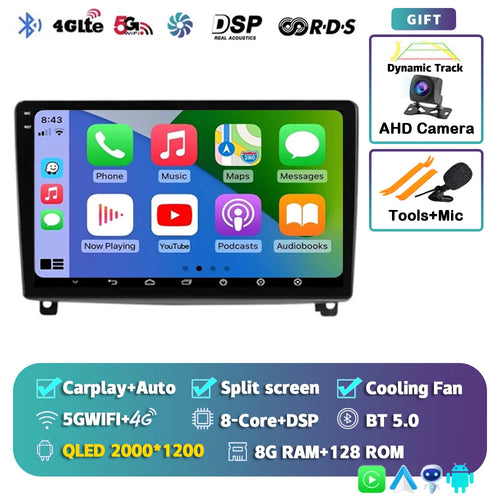 Android 14 Carplay Car Radio Multimedia For Peugeot 407 CC 407CC SW