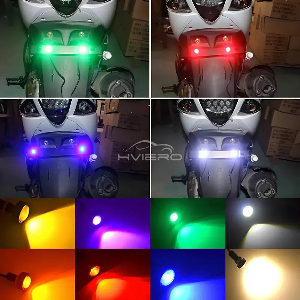 2Pc 18MM Auto Car Eagle Eye DRL Led Daytime Running Day Light Fog Lamp