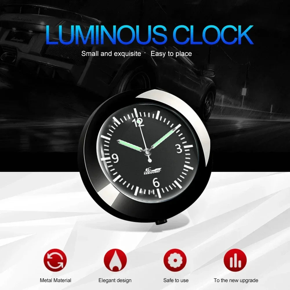 Car Clock Luminous Automobiles Internal Stick-On Mini Digital Watch