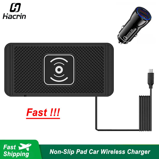 Car Wireless Charger Silicone Non Slip Pad for iPhone 15 14 13 12 Pro