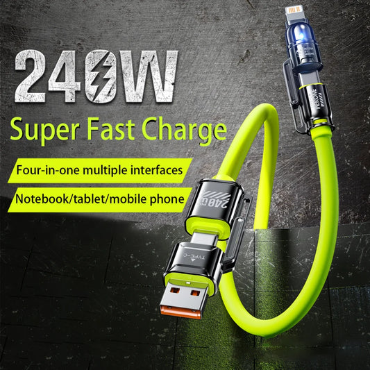 4-in-1 Kirsite Cable 240W Super Fast Charging Multiple Functions for