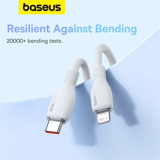 Baseus TPE USB C Cable For iPhone 14 13 12 11 Pro Max Xs 8 Plus iPad