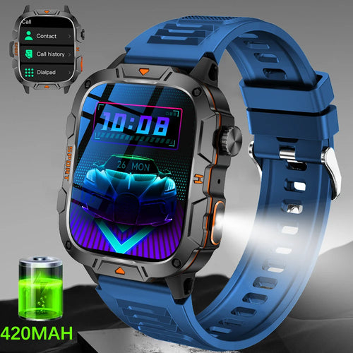 2024New Rugged Military Fitness Smart Watch Men For Android Xiaomi IOS