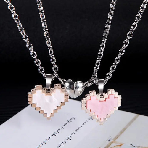 A Couple'S Necklace Valentine'S Day Creative Magnetic Heart-Shaped