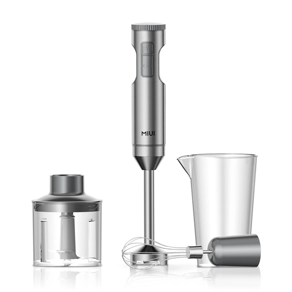 MIUI Hand Immersion Blender 1000W Powerful 4-in-1,Stainless Steel