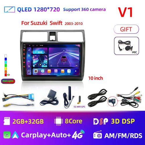 2din Android 11 Car Radio for Suzuki Swift 2003 - 2006 2007 2008 2009