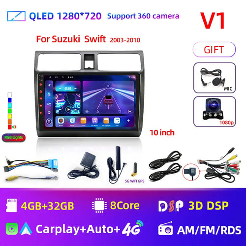 2din Android 11 Car Radio for Suzuki Swift 2003 - 2006 2007 2008 2009