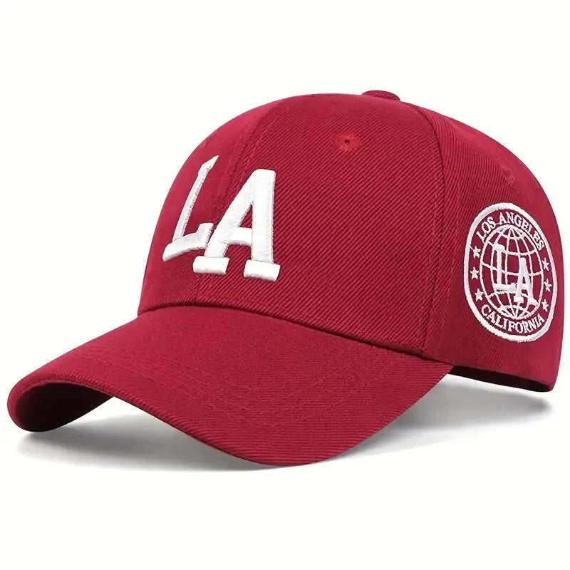 Unisex LA Letter Embroidery Snapback Baseball Caps Spring and Autumn