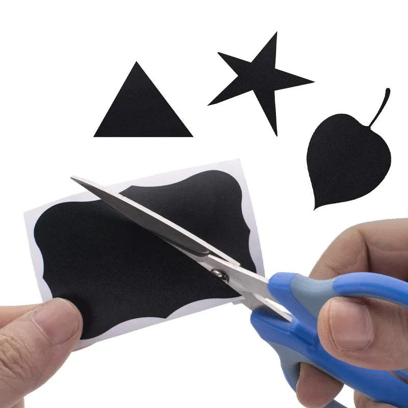 120Pcs/Roll 3 Styles Removable Blackboard Stickers With Erasable Pen