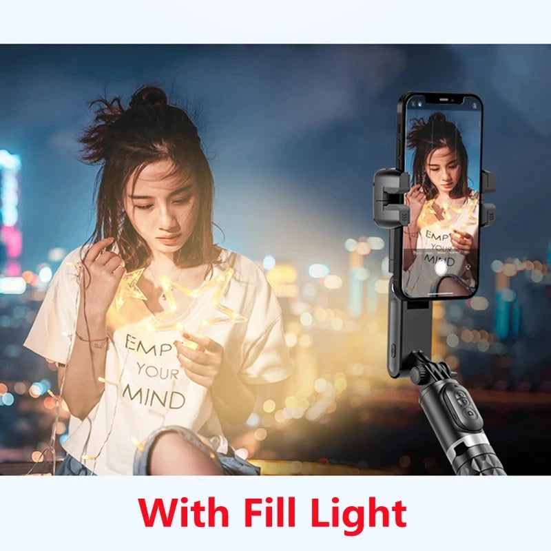 Handheld Gimbal Stabilizer Selfie Stick Tripod For iPhone Android Cell