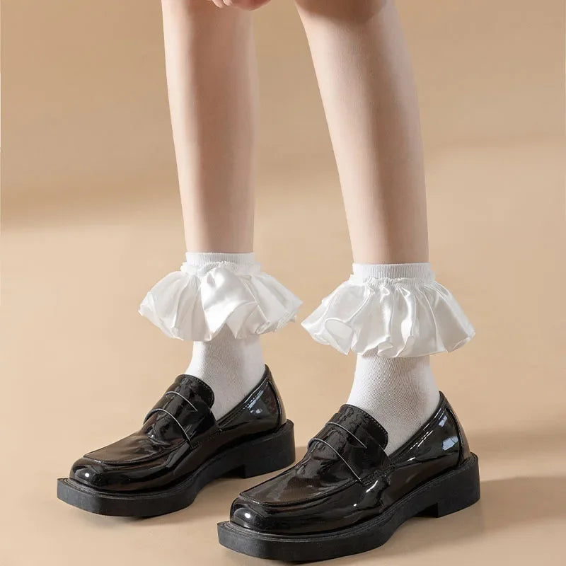 Lolita Kawaii Ruffle Socks Women JK Sweet Girls Cute Princess Socks