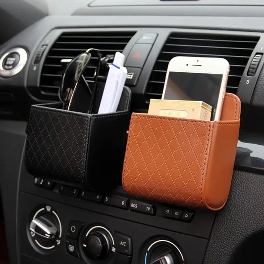 Car Phone Holder Mount Air Vent Hanging Storage Box Car Mobile Phone