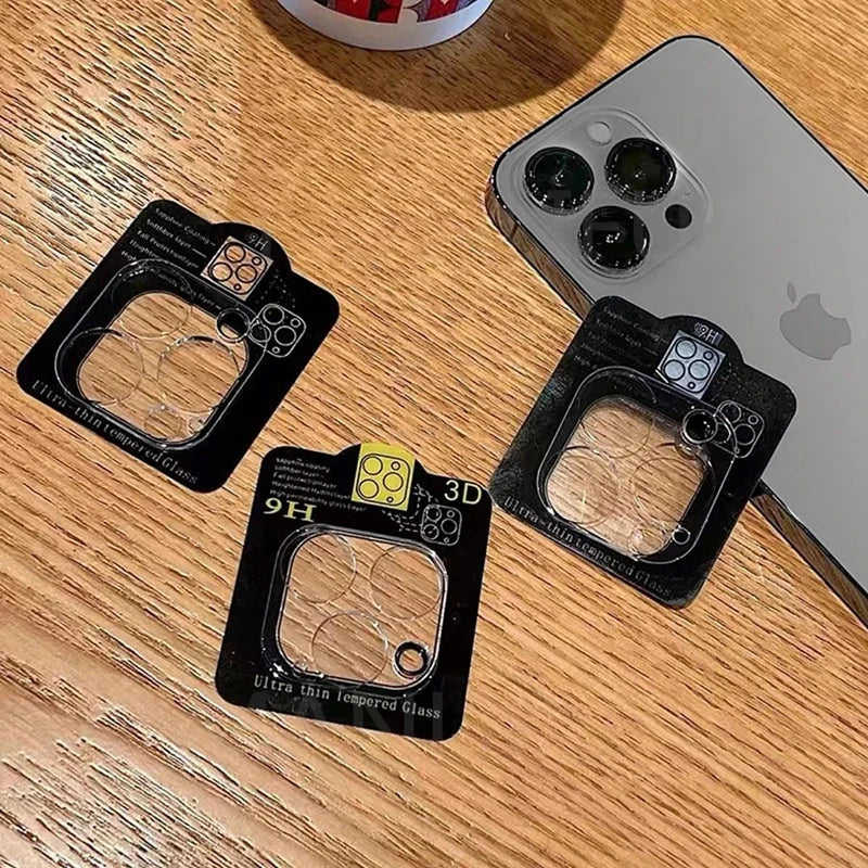 4PCS Camera Lens Glass For iPhone 16 15 14 13 Pro Max HD Back Lens Cap
