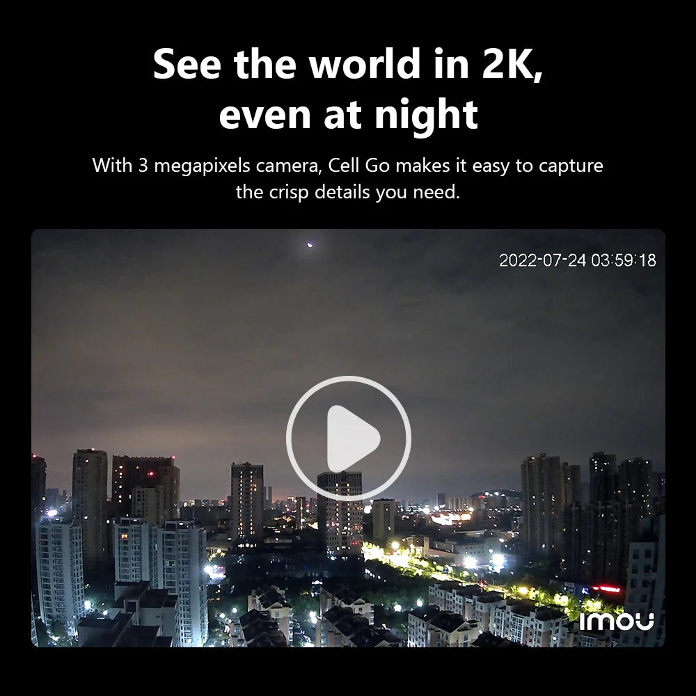 IMOU Cell Go with Solar panel Rechargeable Camera Wi-Fi Vlog feature