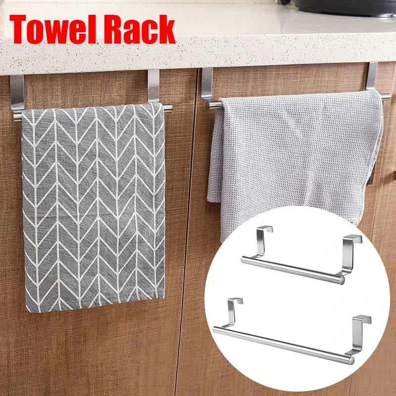 3PCS Stainless Steel Towel Rack Bathroom Towel Holder Stand Kitchen