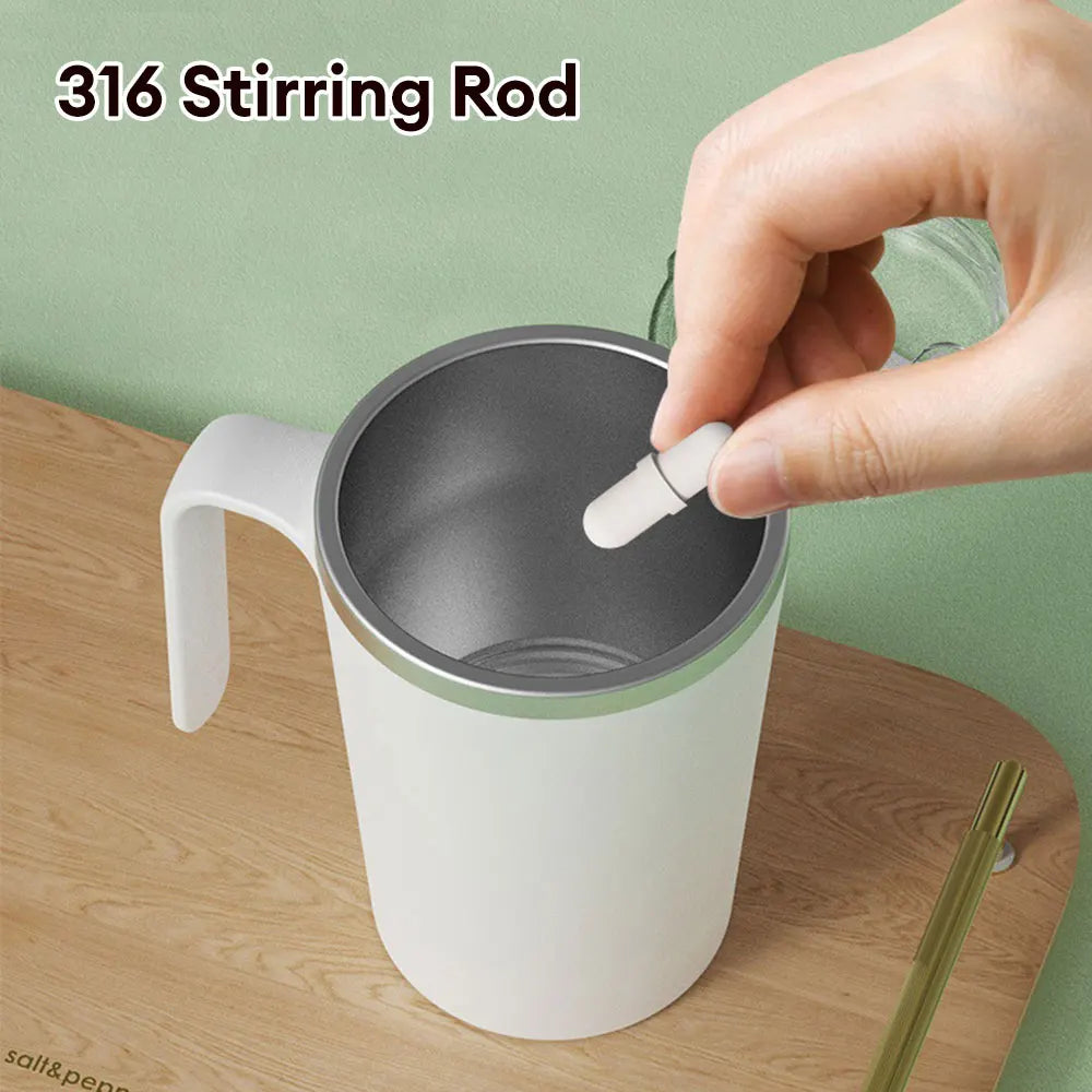 Automatic Stirring Cup Magnetic Mug 400ml Stainless Steel Coffee
