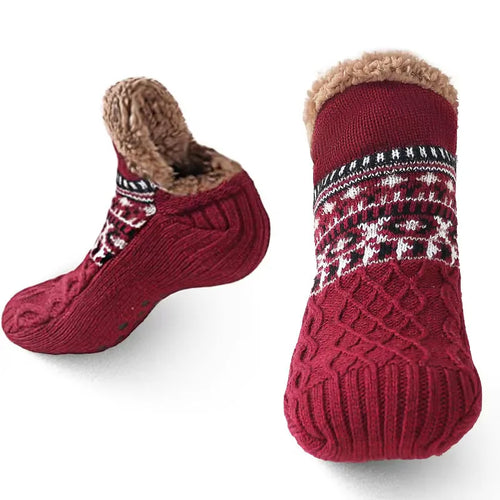 2024 New Winter Warm Floor Socks Home Fleece Slipper Women Men Snow