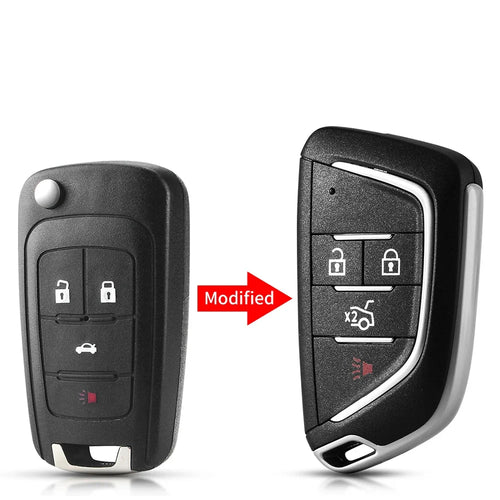 KEYYOU New Modified Flip Remote Key Shell Case 2/3/4/5 Buttons For