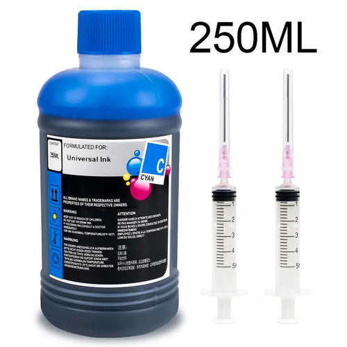 250ml Refill Dye Ink Kit Universal Ink Compatible for HP Canon Epson