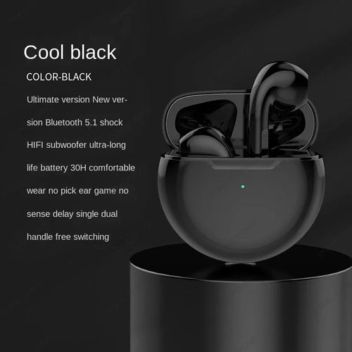Original Air Pro 6 TWS Wireless Bluetooth Earphones Mini Pods Earbuds