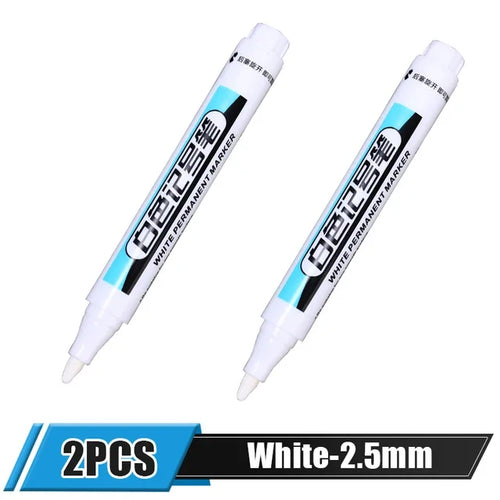 5/1Pcs Oily White Marker Pen Graffiti Pens Waterproof Permanent Gel