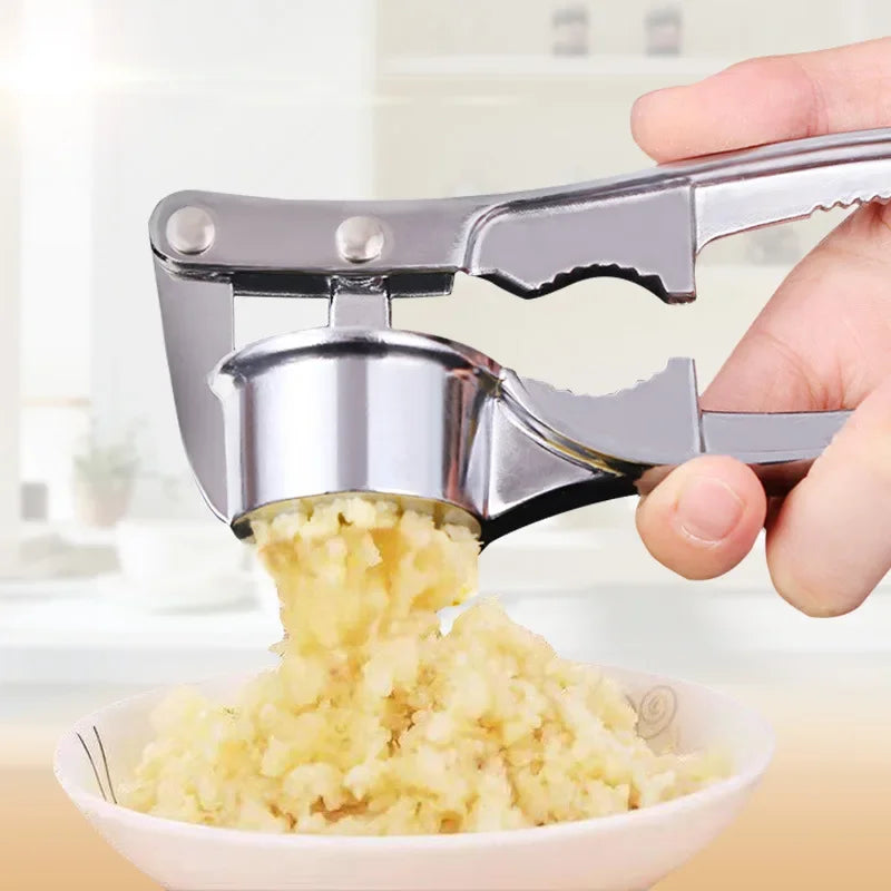 Kitchen Stainless Steel Garlic Smasher Squeezer Manual Press Grinding