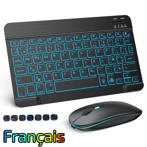10 inch Backlit For iPad Keyboard and Mouse Backlight Bluetooth