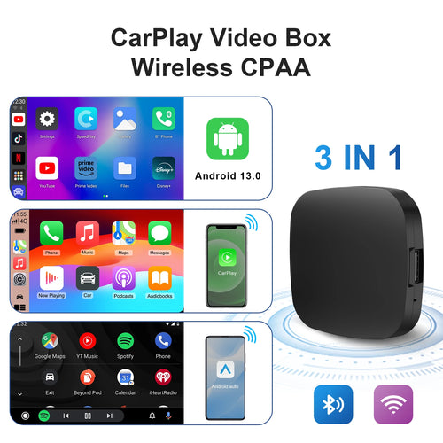 Ezonetronics Android 13 CarPlay Ai Box Wireless Android Auto Smart TV