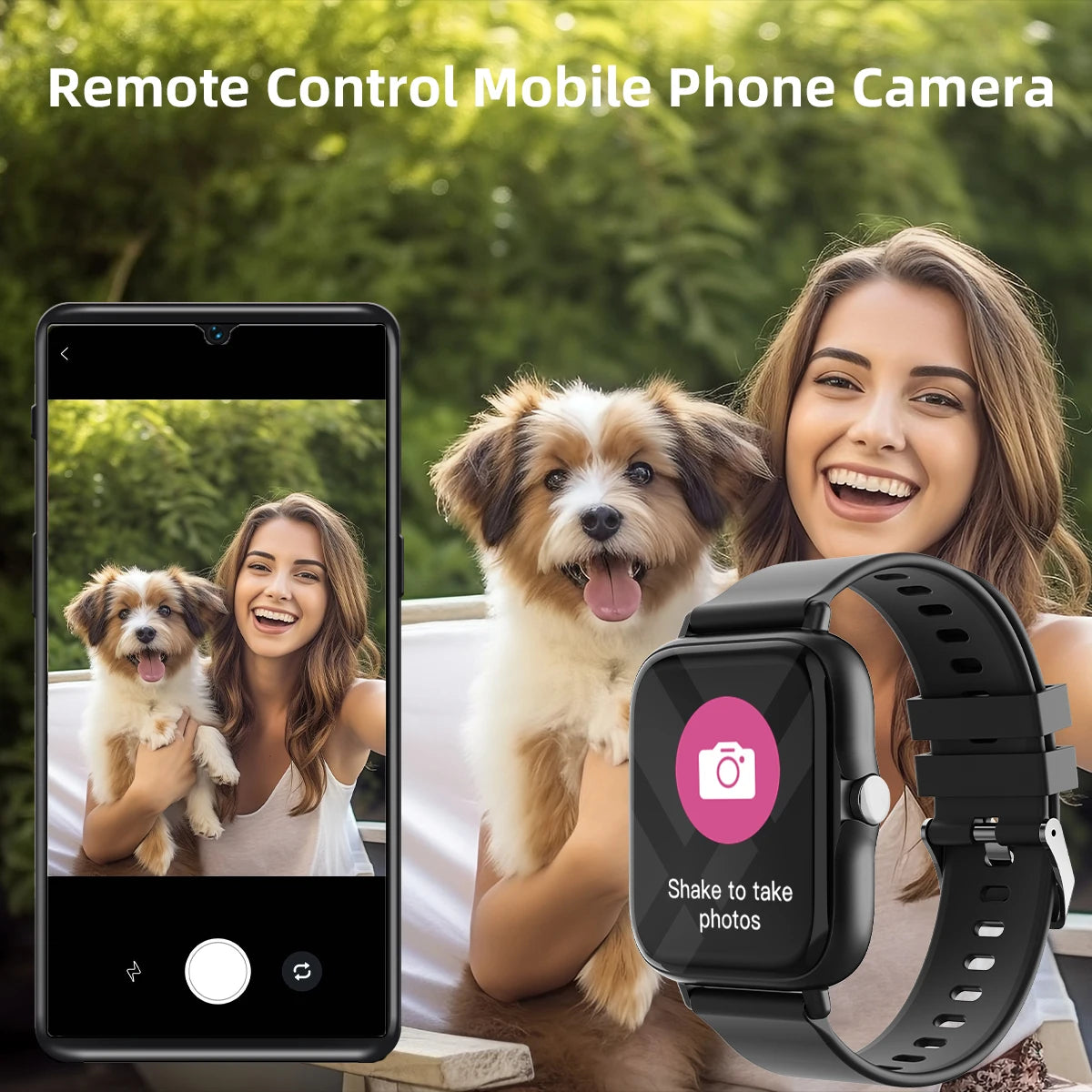 Waterproof Smart Watch with Heart Rate Answer Call Sleep Monitoring