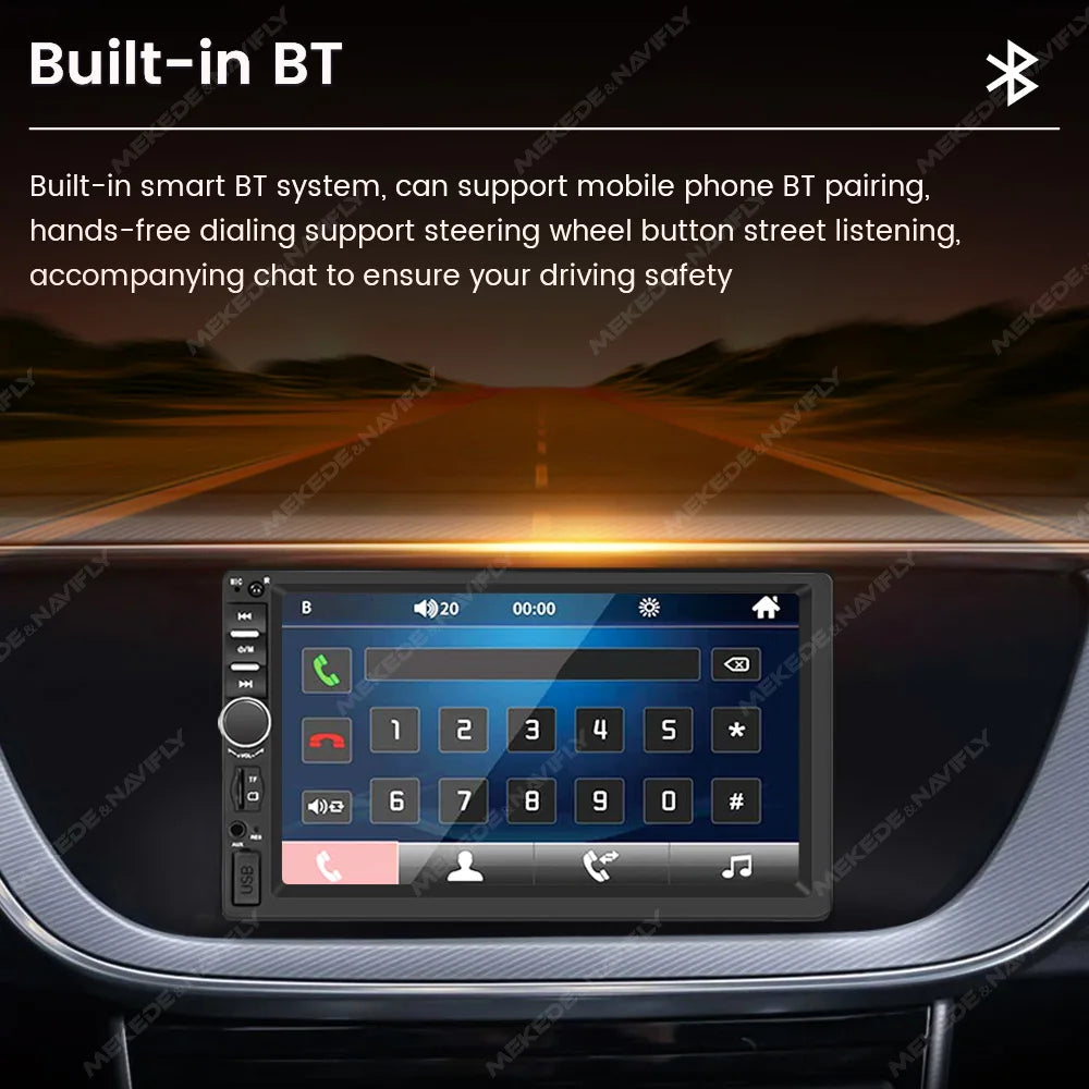 Navifly 1Din 2 Din 7 inch Universal Car Multimedia all-in-one Radio