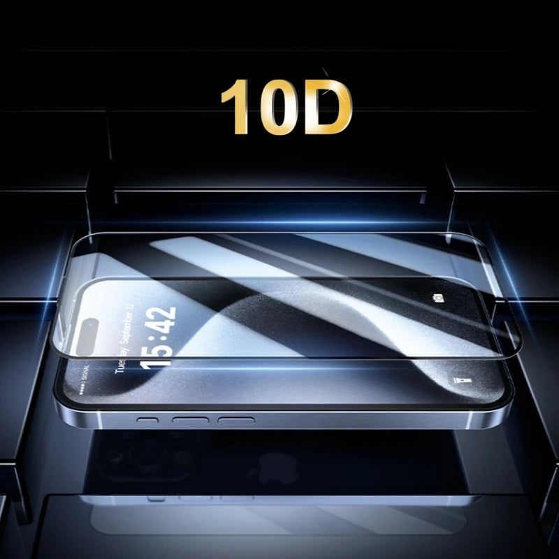 2Pcs Tempered Glass Easy install For iPhone 15 Pro Max 14Pro Full